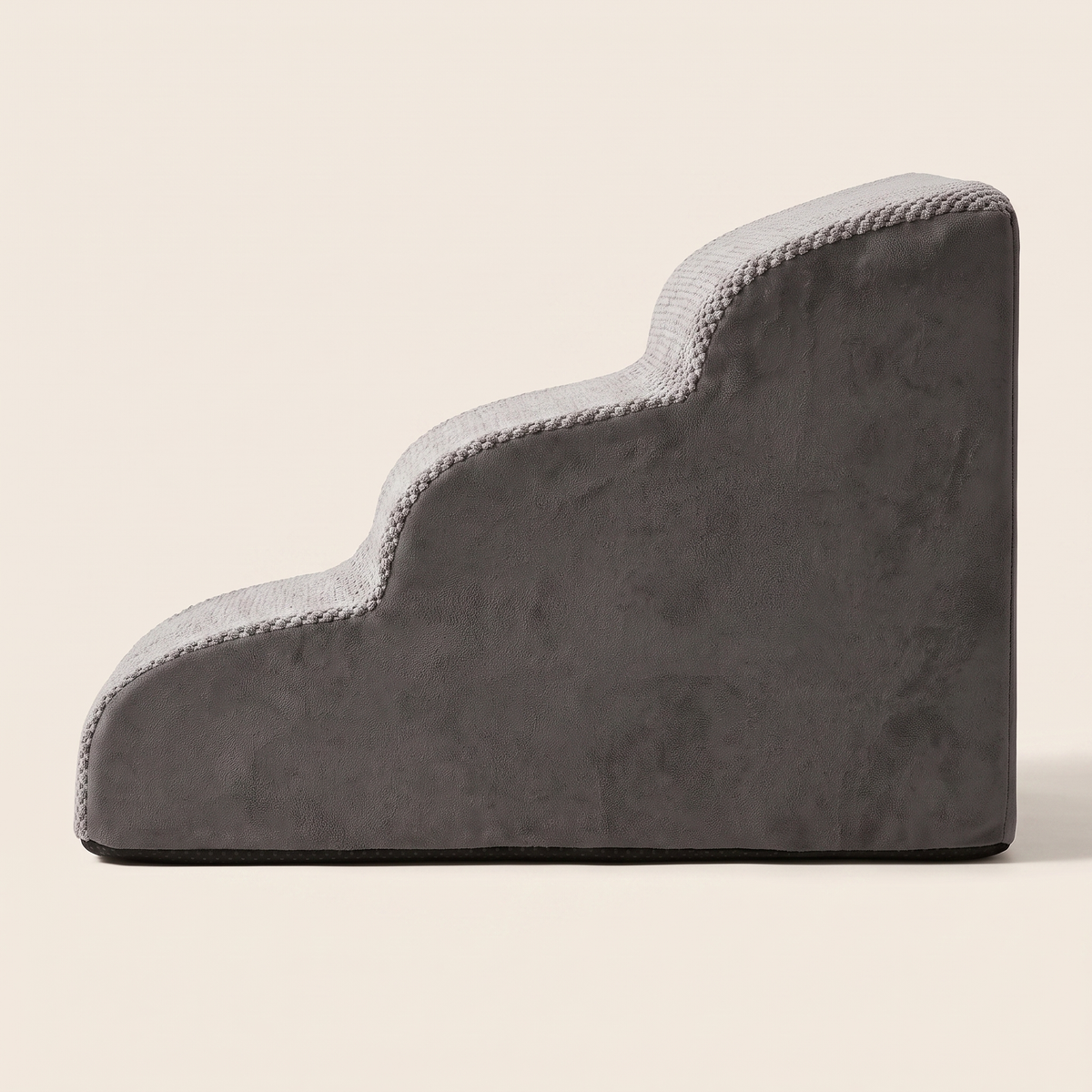 Side profile of the Doxie Guard pet stairs showing three equal flat landings