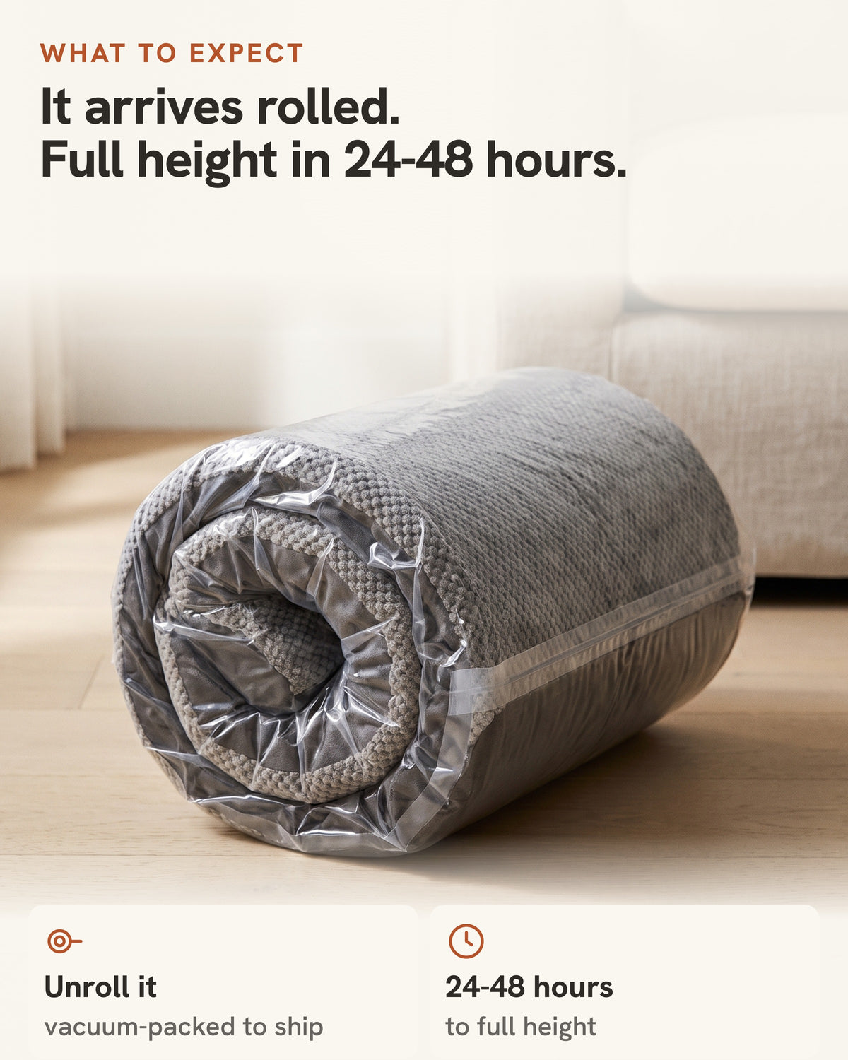 What to expect: the Doxie Ramp arrives rolled and vacuum-packed to ship, and reaches full height in 24-48 hours.
